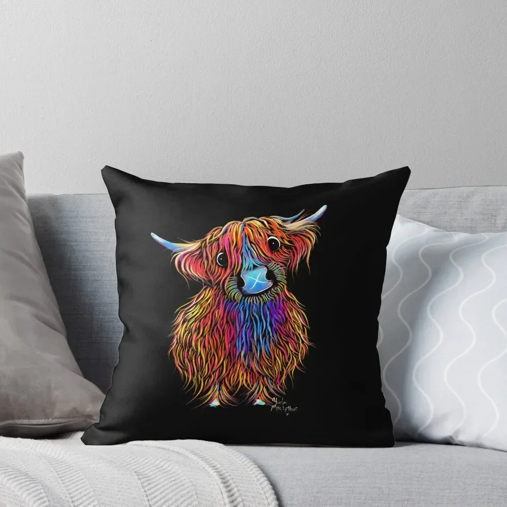 

HiGHLaND CoW PRiNT SCoTTiSH ' STeWaRT ' BY SHiRLeY MacARTHuR Throw Pillow Sitting Cushion New year Pillow