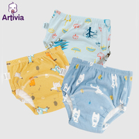 6 Layer Waterproof Reusable Cotton Baby Training Pants Infant Shorts Underwear Cloth Baby Diaper Nappies Panties Nappy Changing