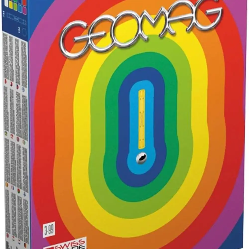 スイス製 248ピース ジオマグ 磁気STEM玩具、8歳以上、リサイクルプラスチック製ビルディングブロック