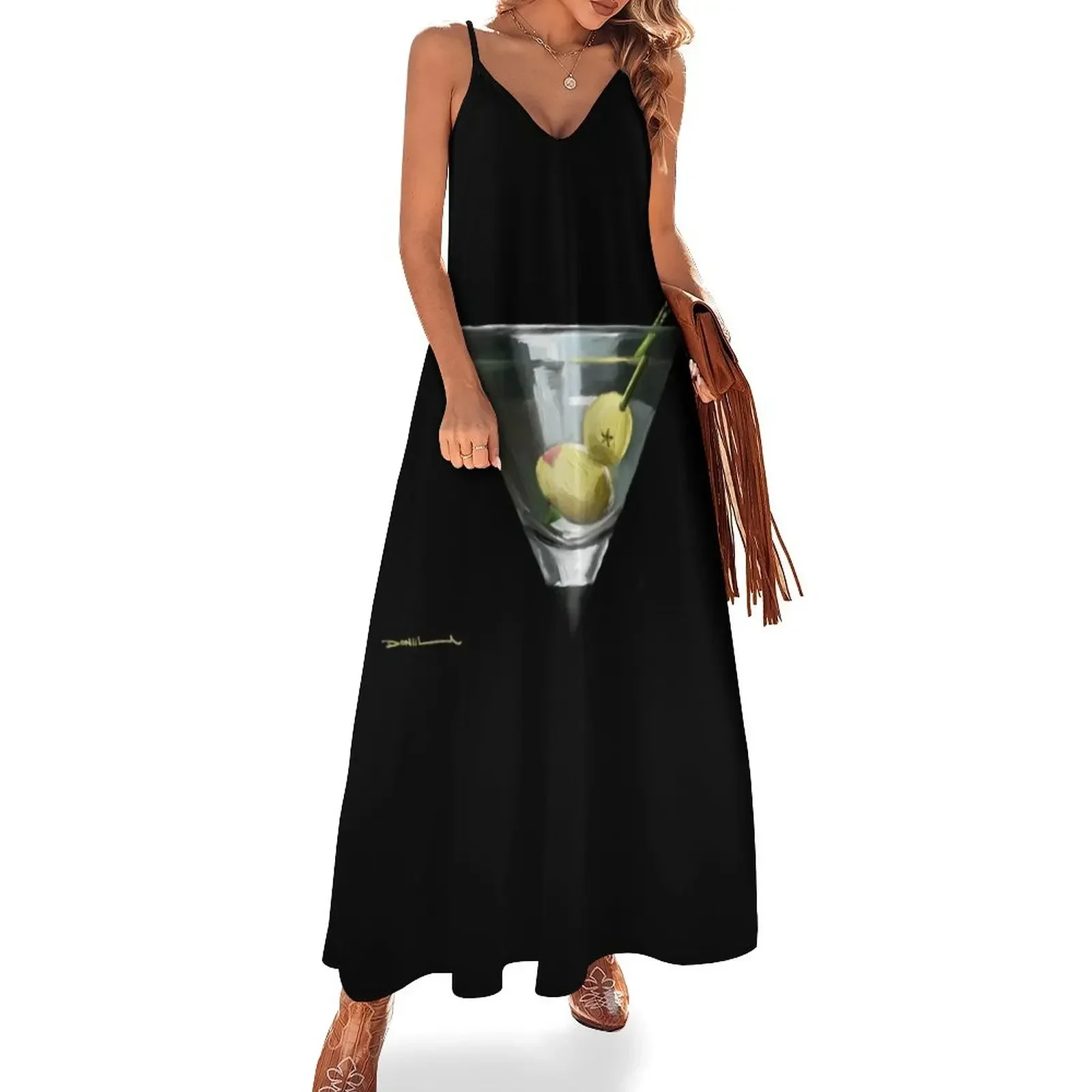 

Dirty Martini Cocktail Sleeveless Dress summer dress woman 2024 trendy long sleeve dress Bridesmaid woman