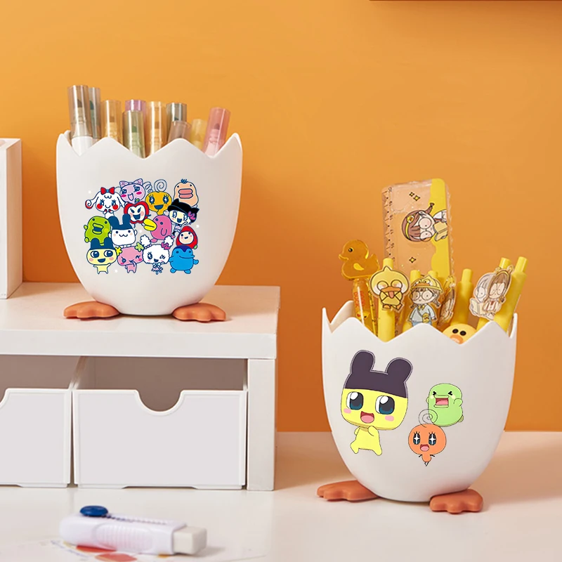

Tamagotchi Pen Holder Desk Organizers Large Capacity Pen Storage Box Cosmetic Brush Organization Box Study Dormitory Supplies