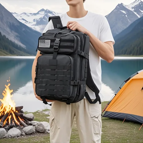 Imagen 1 del producto Mochila Táctica Elite de 50L/30L | Mochila de Trabajo y Militar 3 Veces Más Resistente | Resistente y de Alta Resistencia | Bolsa de Emergencia MOLLE para 3 Días