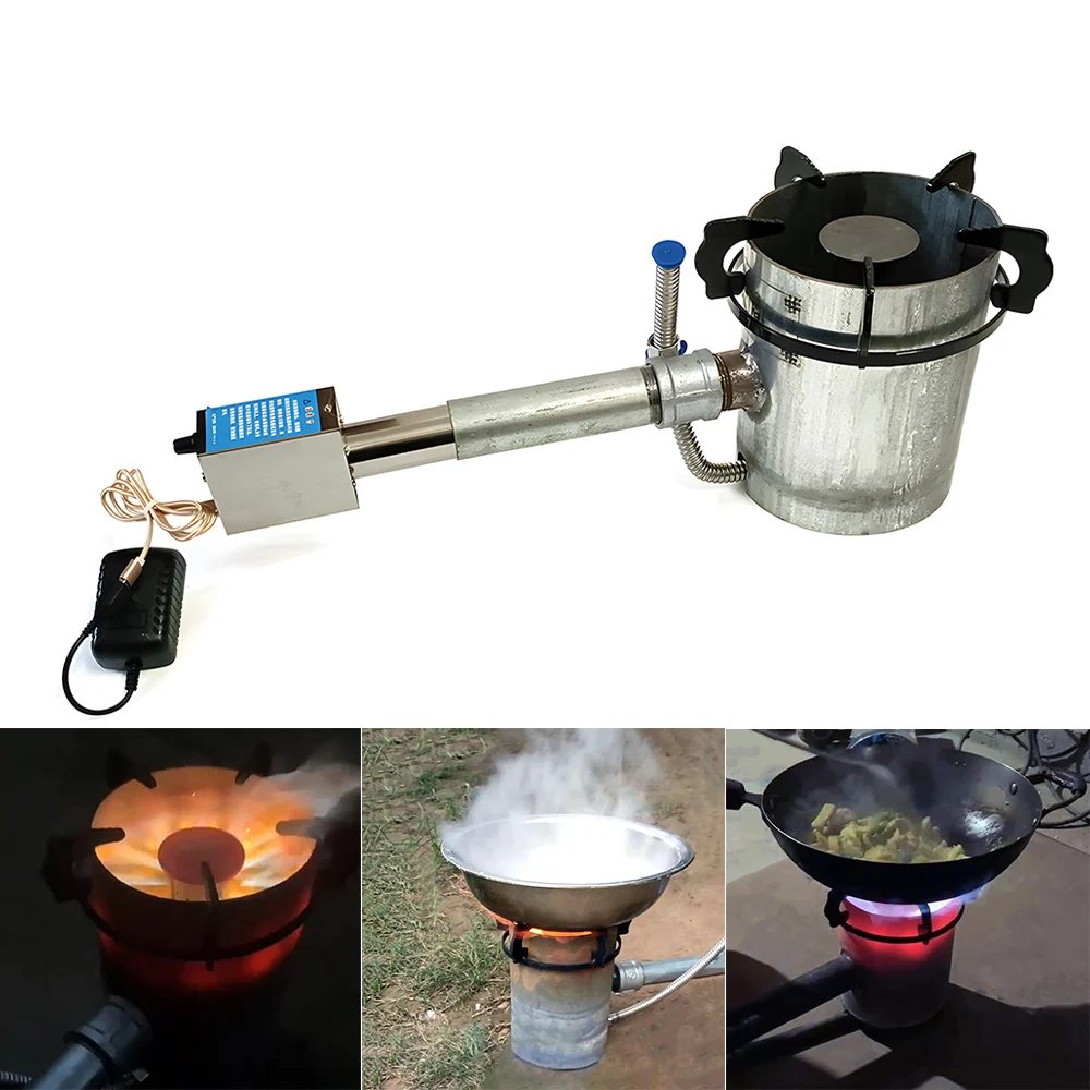 Outdoor Waste Oil Stove Used Diesel Burner With 12V High Pressure Blower Camping Cooking Heating Cookware Oil-burning Boiler