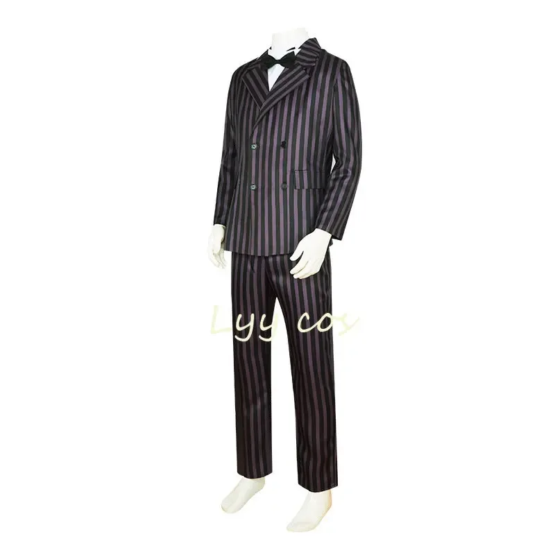 

CyAddams Gomez Cosplay Anime Costume Men Outfits Suit Pants Shirt Halloween Carnival Suit