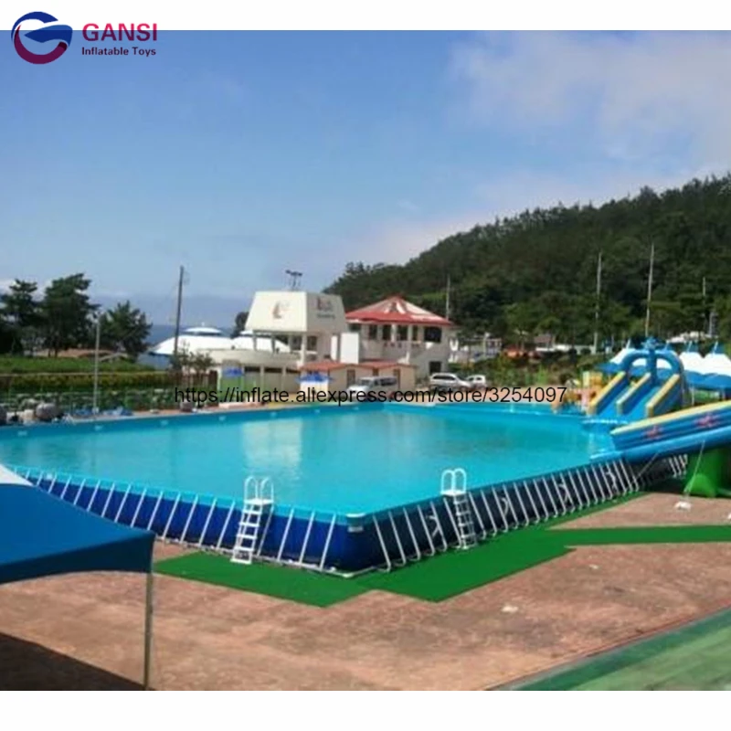 High tensile metal frame pool foldable intex swimming pools for water park