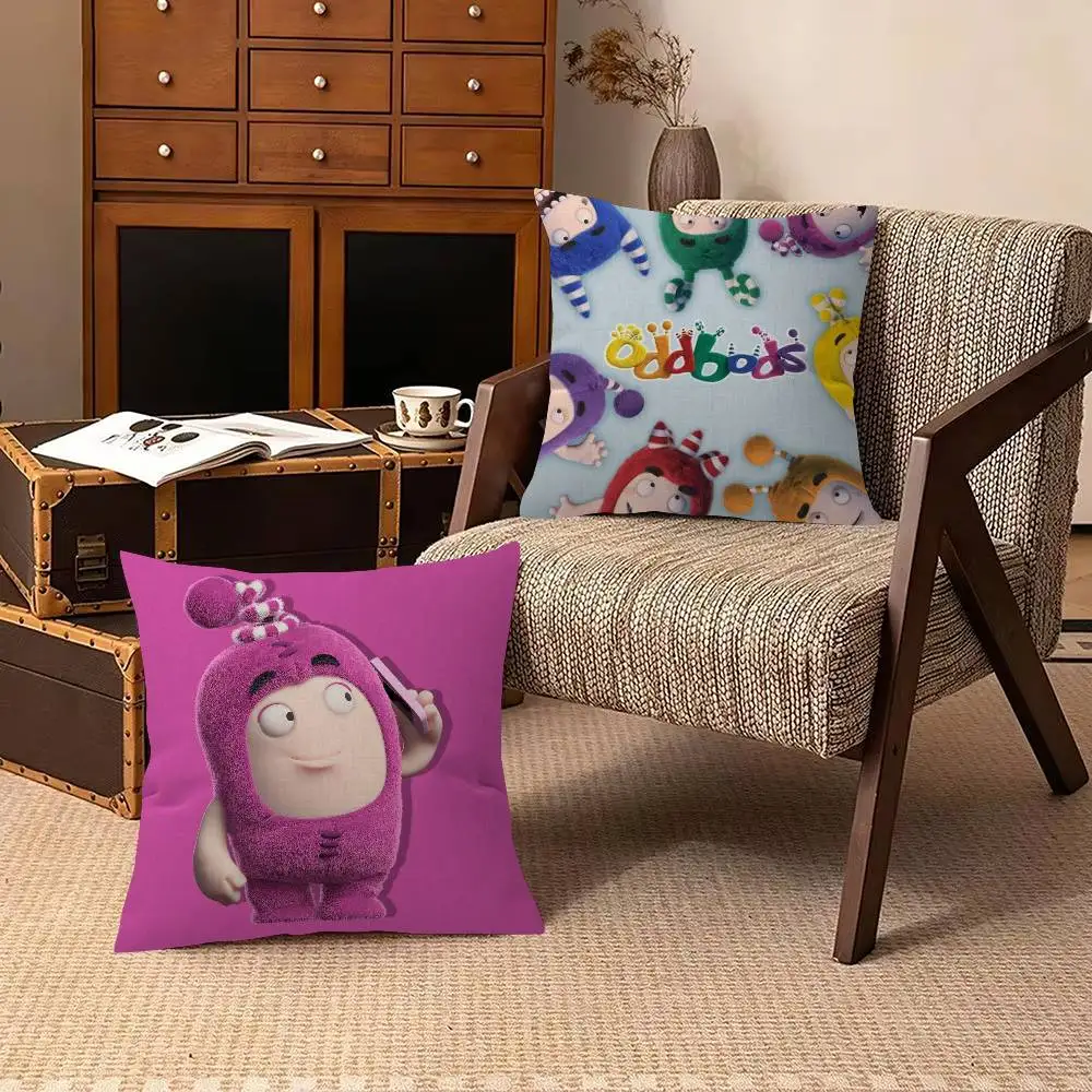 CARTOON Odd O-OddbodsS   Decorative Room Aesthetics Pillow Case Home Decor Bedroom Sofa Bed Pillow Cover 45x45