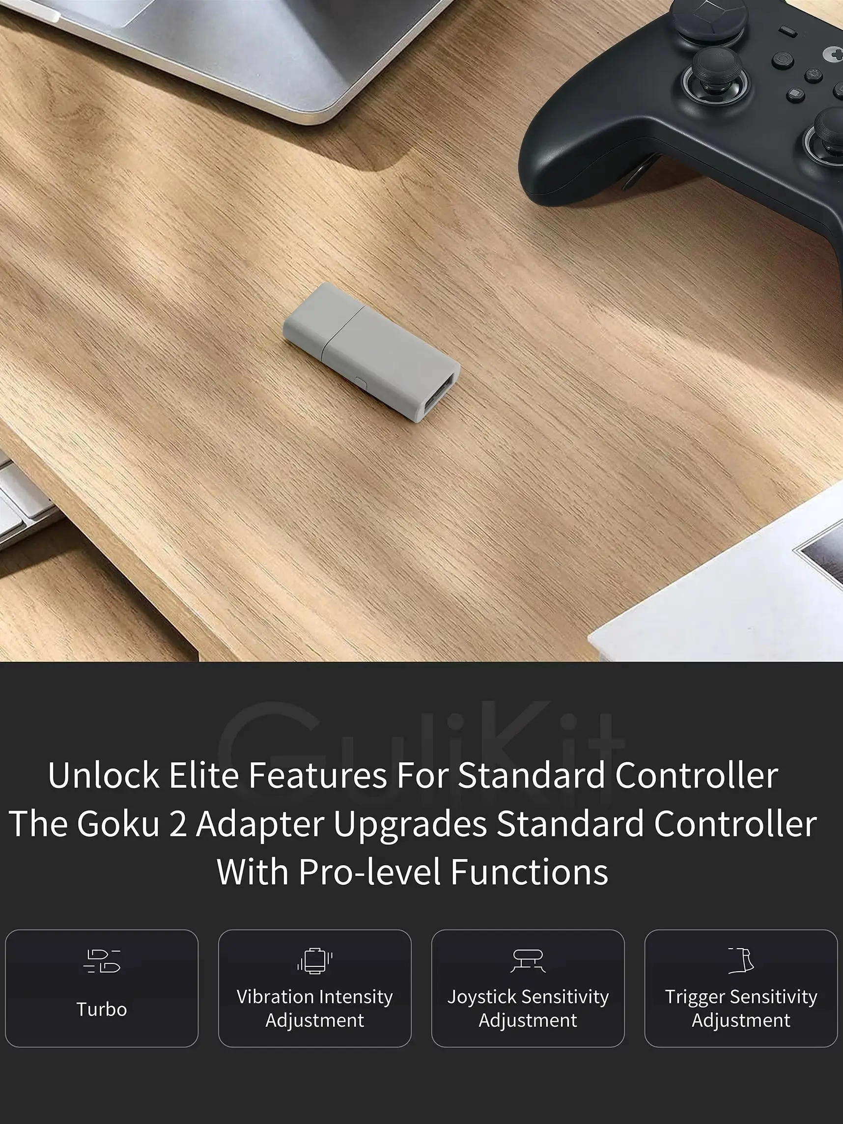 Adapter odbiornika bezprzewodowego kontrolera Gulikit NS36 Goku 2 dla Windows, Switch 1/2, PS4, Android, Xbox Series S/X, Xbox One. — zdjęcie produktu 7