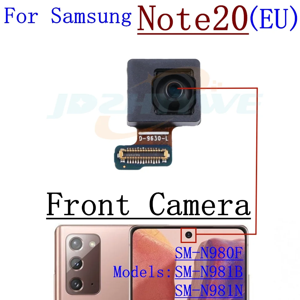 Front Rear View Back Camera For Samsung Note20 N980 N981 Note 20 Small Frontal Main Facing Camera Module Flex Parts