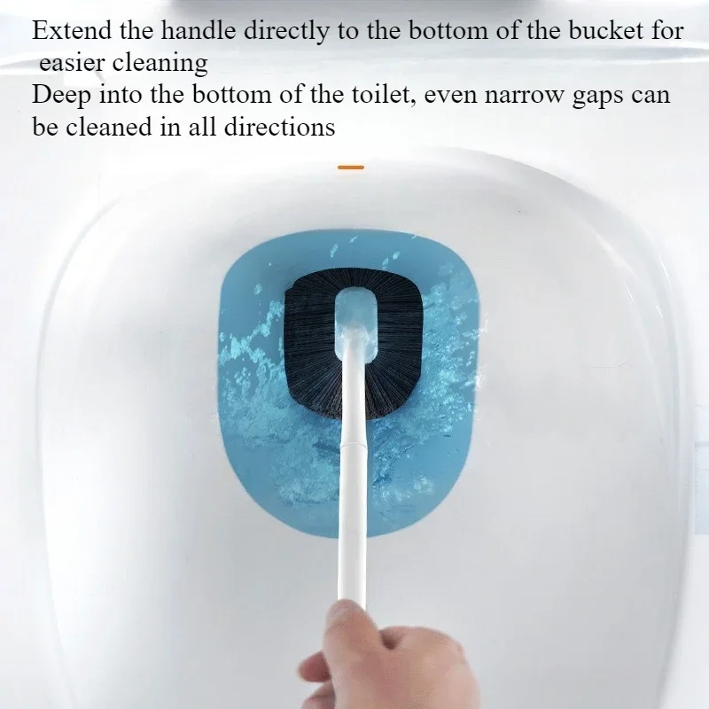 

S-type Bathroom Wall-mounted Toilet Curve Brush Bent Head Corner Gap Brush Soft Hair Household Items Cleaning Tools Accessories