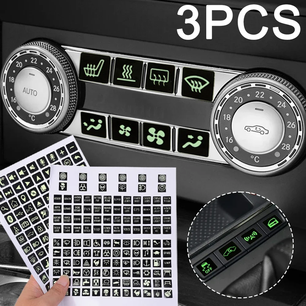 Auto Fenster Taste Leuchtende Aufkleber Fluoreszierende Aufkleber Sicherheit Schalter Automotive Aufkleber Dekoration Nacht Leuchtende Auto Zubehör