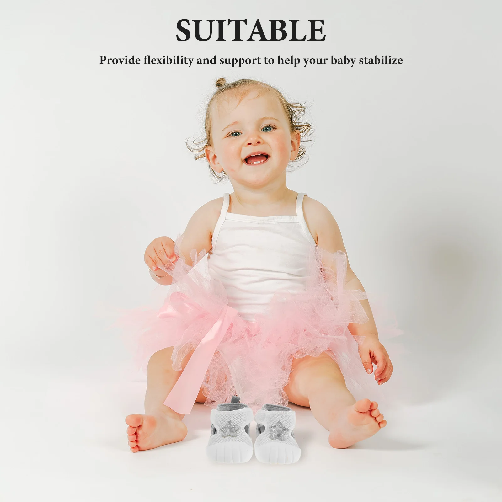 

1 пара детских прогулочных туфель на мягкой подошве с дышащей сеткой, нескользящие летние сандалии для малышей на 11-15 месяцев