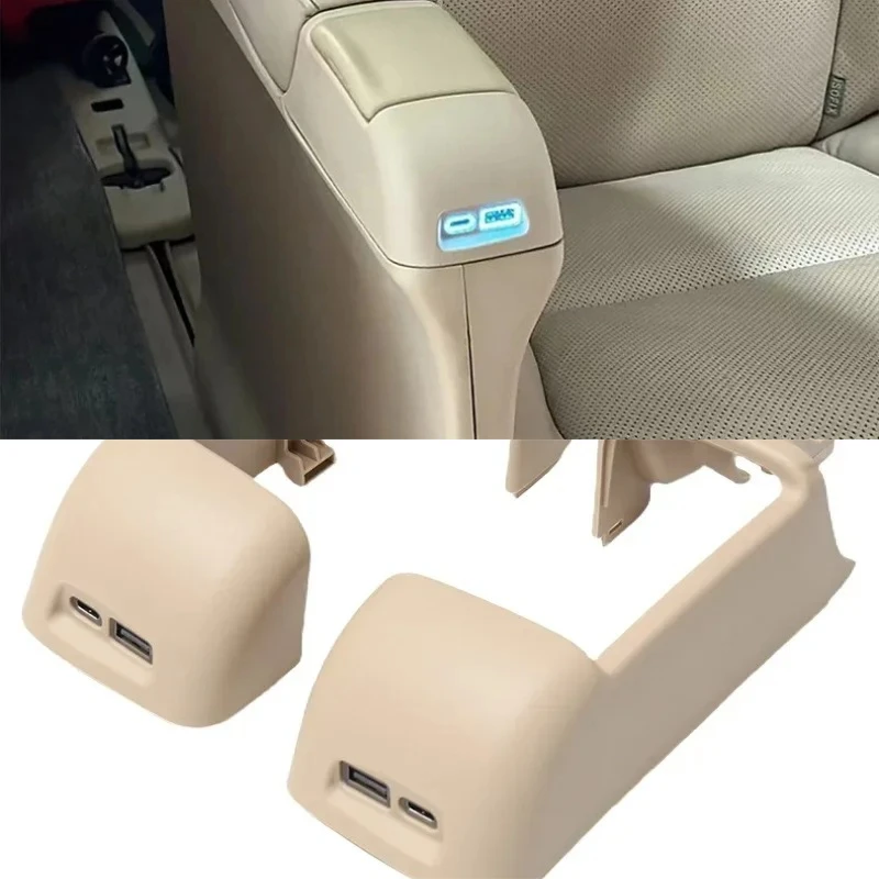 For Toyota Alphard 20 Series 1 Pair Car Middle Seat USB Fast Charging Port Mobile Phone Charger Modification Accessories
