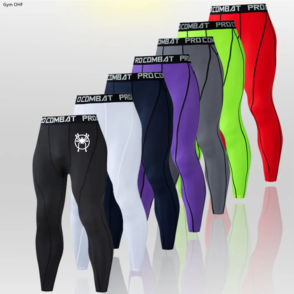 Siłownia spodnie do biegania męskie duże rozmiary Stretch szybkoschnąca Fitness Sport spodnie do koszykówki trening legginsy treningowe spodnie