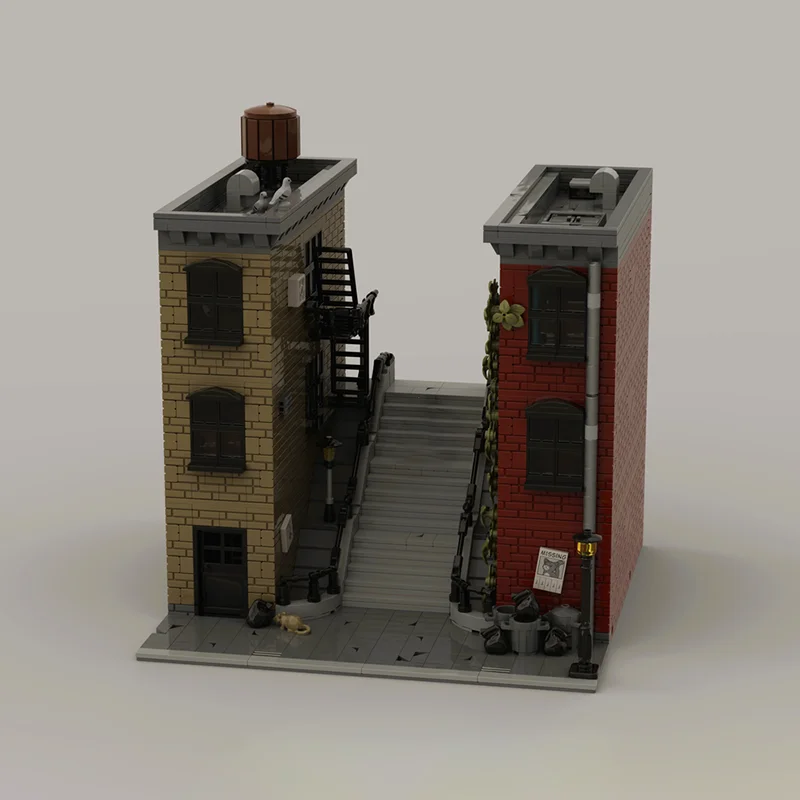 Popularny Model Filmowy Klocki Konstrukcyjne Modularne Słynna Scena - Schody Model Technologiczny Klocki Modularne Zestaw Świąteczny Zabawka DIY Prezent