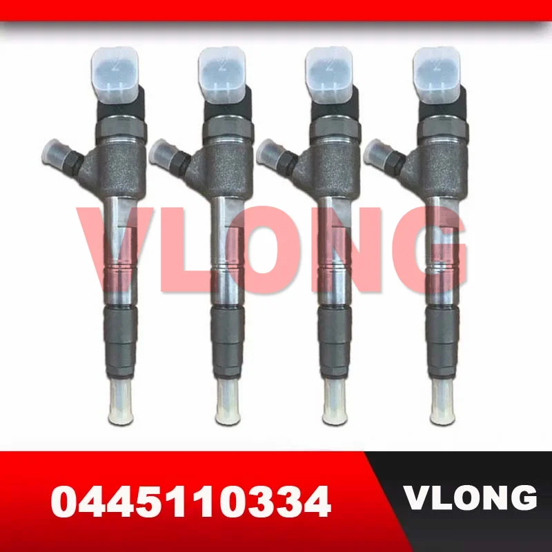 4PCS Genuine Common Rail Inyector Assy Diesel Fuel Injector Assembly For DONGFENG Chaochai 4D47 115KW 0445110334 0 445 110 334