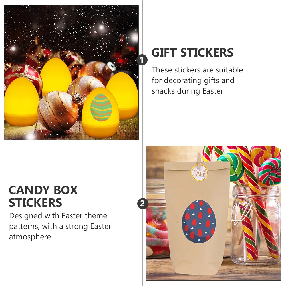 500 Pcs Egg-shaped Sticker Baking Seal Stickers Clear Round for Sealing Adhesive Label Labels Child