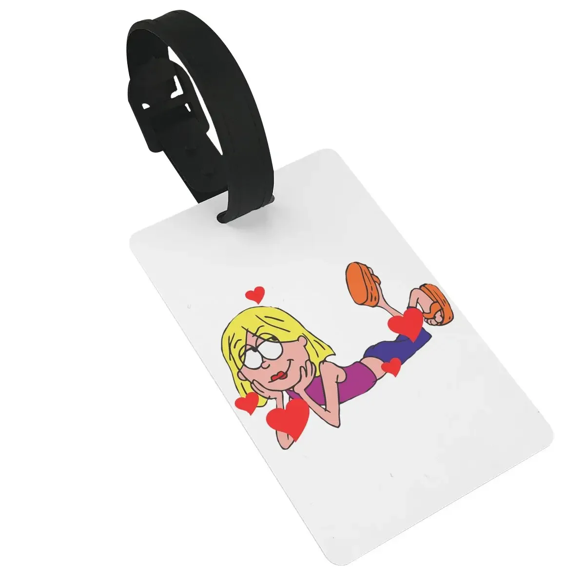 

Lizzie Mcguire Luggage Tags Suitcase Accessories Travel PVC Cute Baggage Boarding Tag Portable Label Holder ID Name Address