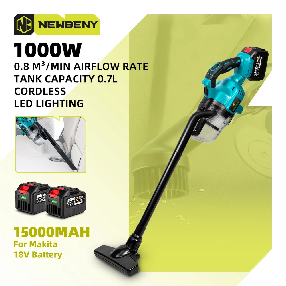 NEWBENY Electric Vacuum Cleaner Efficient Cordless Rechargeable For Outdoor and Household Cleaning Tools For Makita 18V Battery