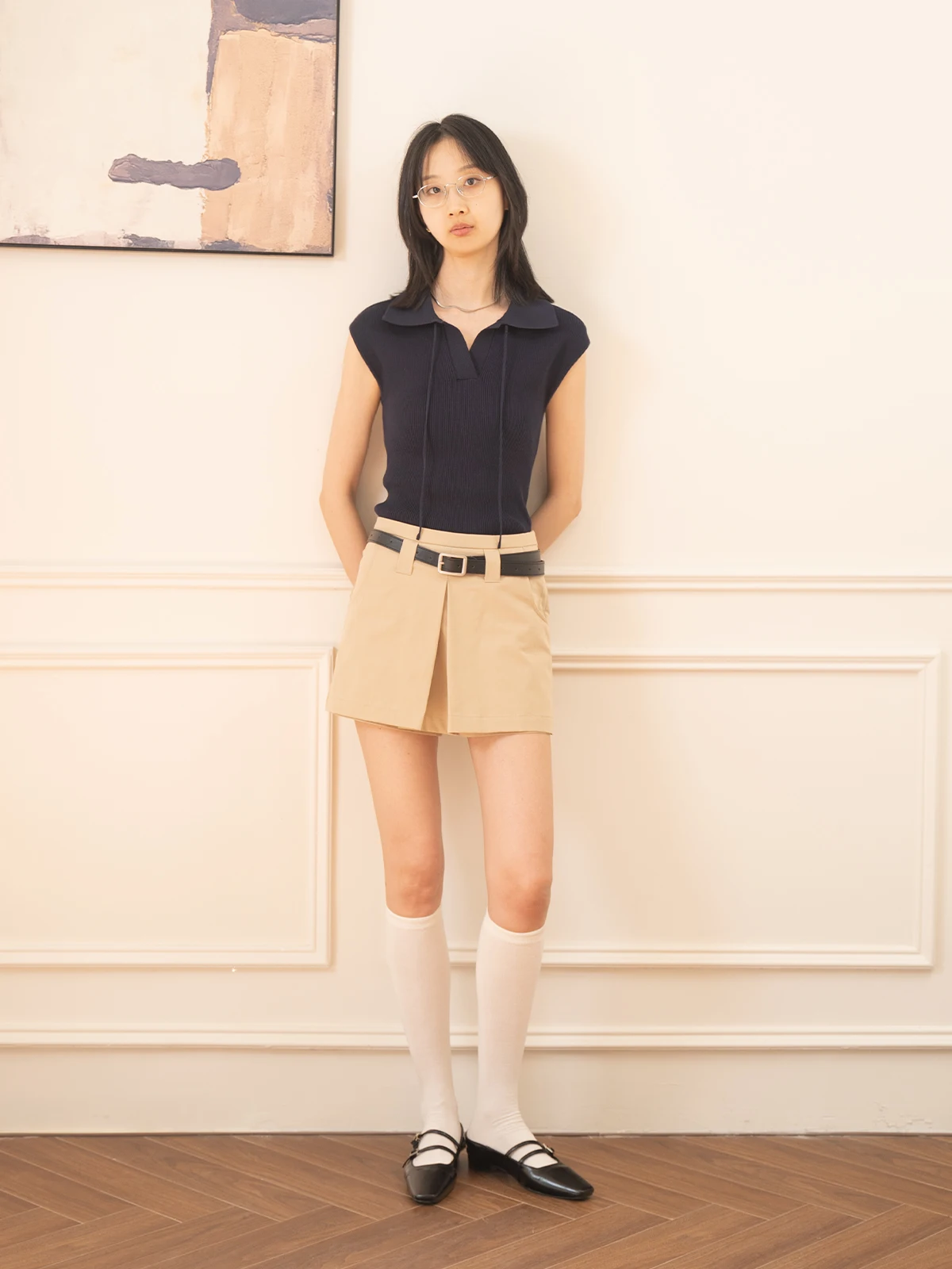 

Summer New Workwear i Skirt Women's Small Size Ultra ort Skirt American Sle A-Line Skirt Cotton Nylon Fiber