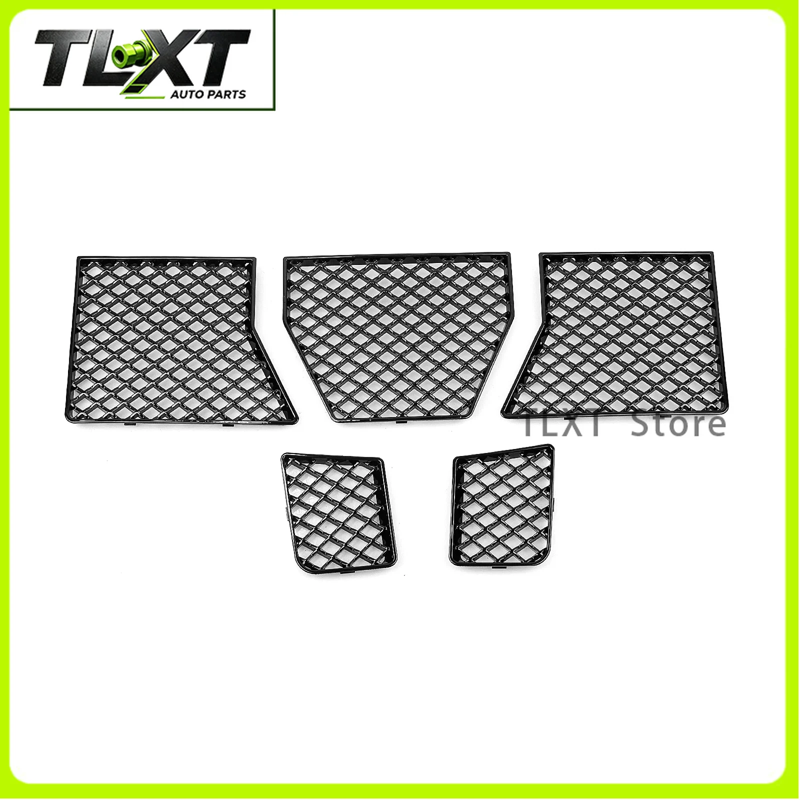 Front Lower Center Grille Grill Gloss Black/Carbon Look Bumper Hood Mesh Radiator Intake Frame Cover Grid For BMW G87 M2 2023-26