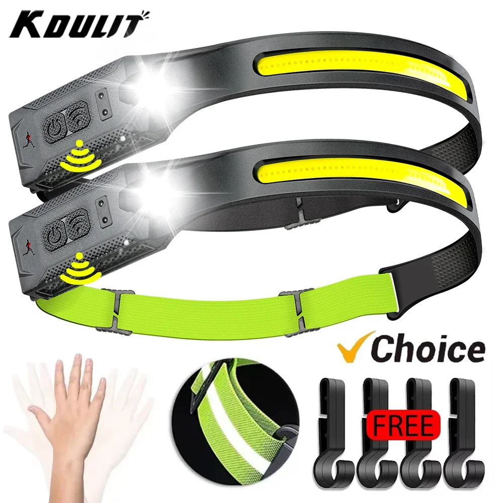 LED Headlamp USB Rechargeable 3-mode Lighting Headlight Flashlight Built in Battery Running Light Camping Torch Emergency Lamp