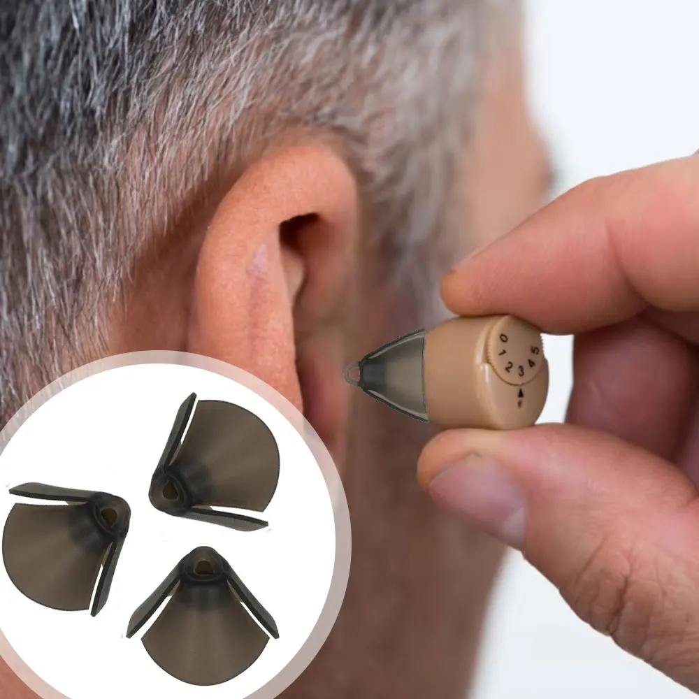 10-100PCS 8mm Hearing Aid Domes Fit Hearing Aid Standard Receiver Tulip Domes Gray Split Ear Rub Piece Hearing Amplifier