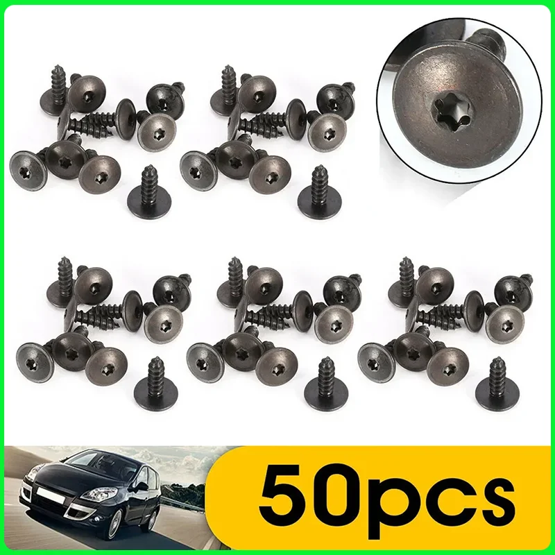 

50pcs Car Engine Cover Undertray Splashguard Wheel Arch Torx Screw Fastener Clips Universal For Golf Auto Fastener N90974701