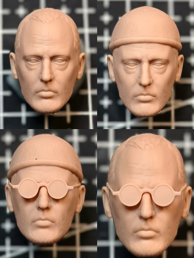 Figura de hombre serpiente sólida, cabeza sin pintar, película esculpida, tío León, modelo blanco, juguetes para 6 "Ml Shf Mezco Mafex Mcfarlane Body, 1/12