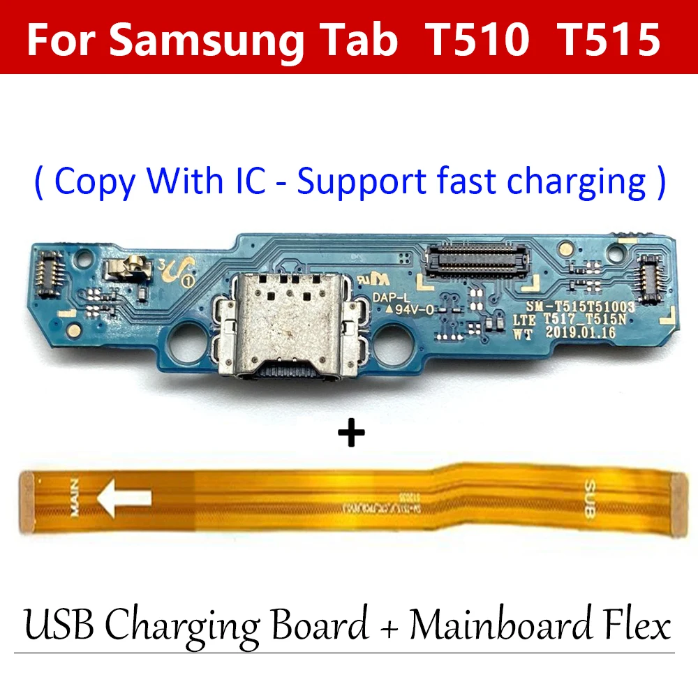 

New For Samsung Tab A 10.1 SM-T510 T515 USB Charger Charging Dock Port Connector Main Board LCD Flex Cable