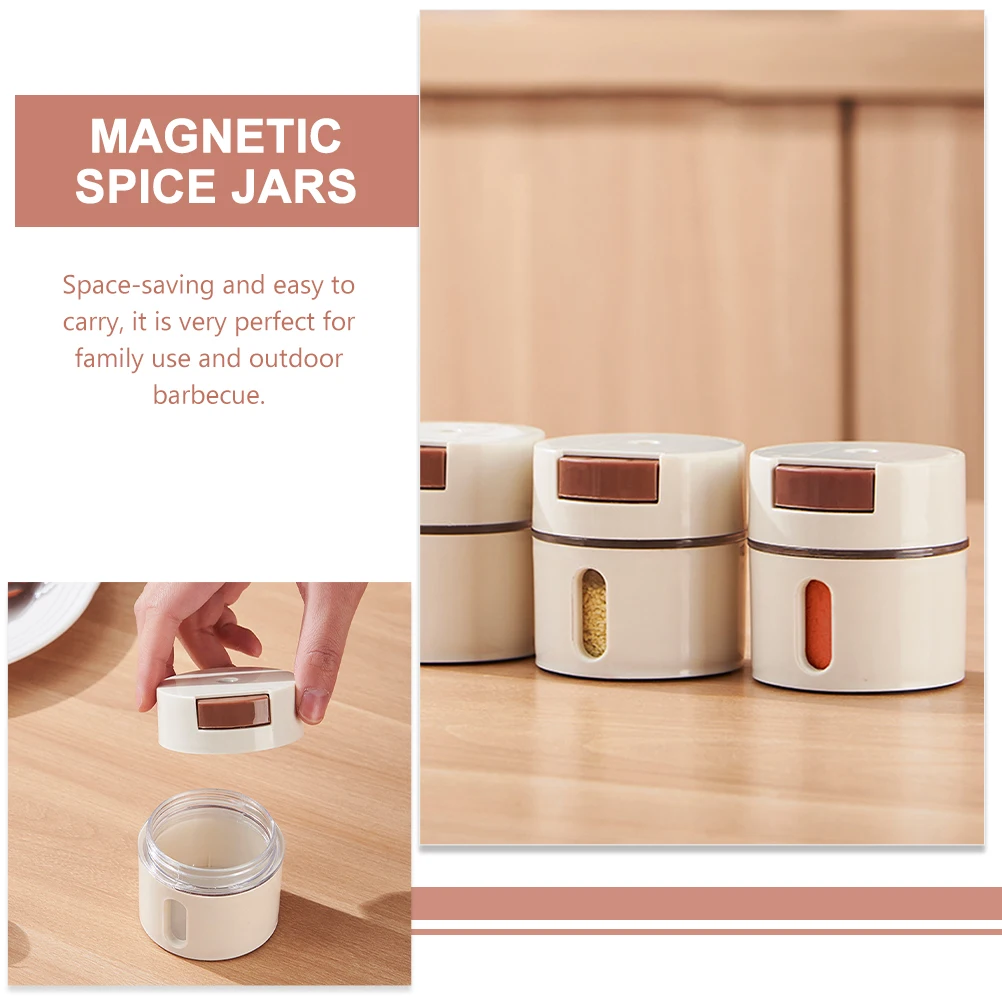 

1 Set Magnetic Spice Racks Kitchen Storage Spice Jars Condiment Box Seasoning Storage Container