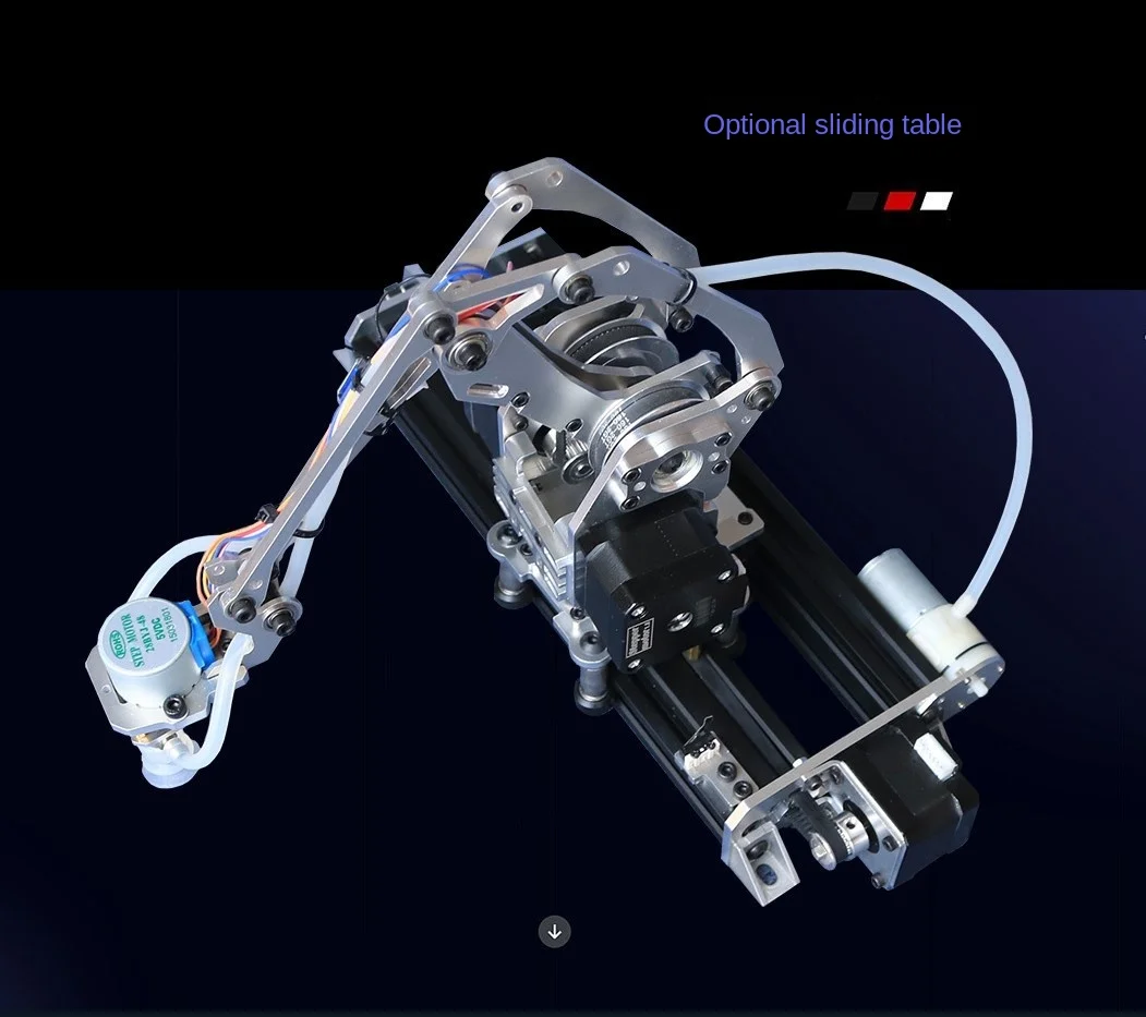 Stepping Metal Manipulator Robot Arm Bomba de ar de sucção grande para robô Arduino Modelo robótico industrial, Stepper de 4 eixos