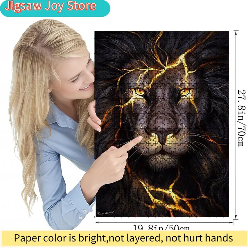 Puzzle 1000 elementów, Motyw Króla Lwów, Klasyczne postacie, Zabawa dla dorosłych i rodziny, Relaksujący układanka. |   Idealne na urodziny, Boże Narodzenie