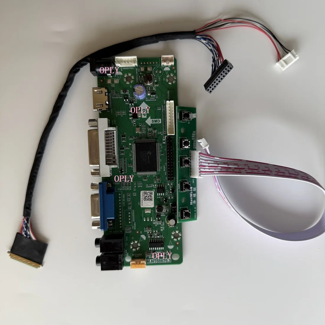 M.NT68676 kit de placa controladora compatible con HDMI DVI VGA para LP133WH2 LP133WH2-TLA2 LP133WH2 -TLF2 pantalla de panel LED 1366X768 13,3"
