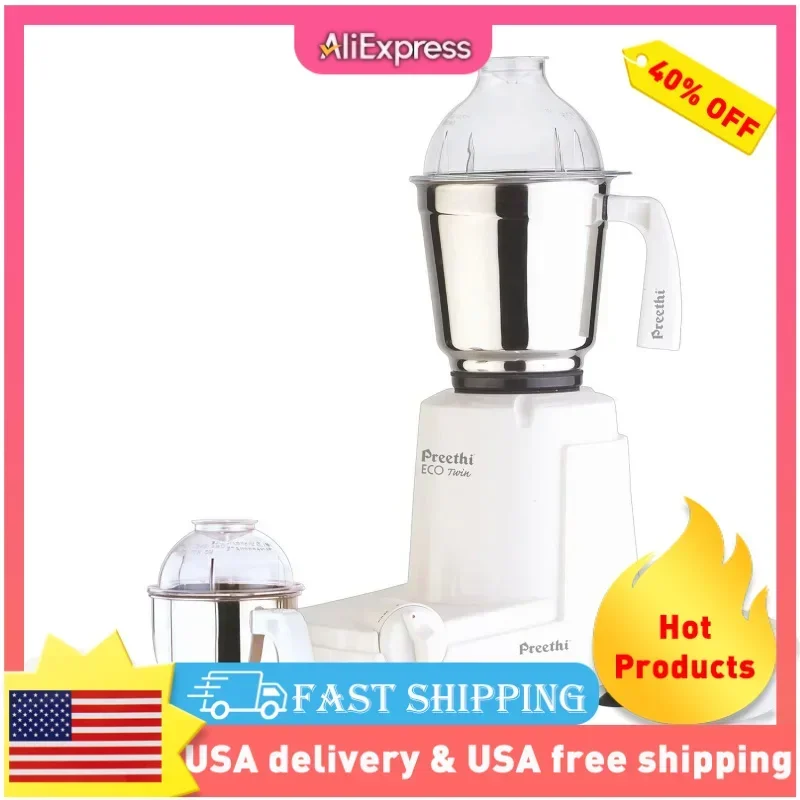 

QWPreethi Eco Twin Jar Mixer Grinder,550-Watt