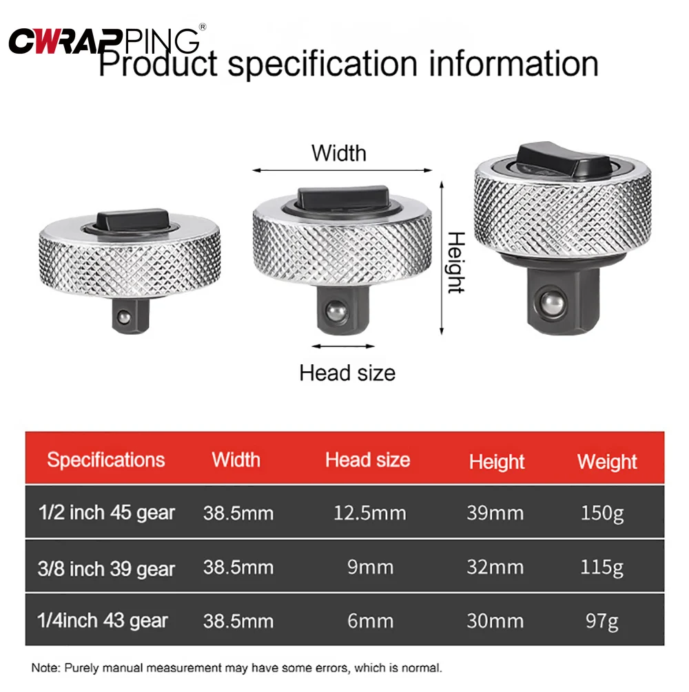 1/4 "3/8" 1/2 "Mini strumenti di riparazione chiave a bussola a cricchetto in acciaio intero palmo presa a cricchetto dito reversibile maniglia a cricchetto Drive