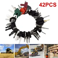 Juego de llaves para maquinaria de construcción, 42 Uds./18 Uds. + 2 uds. De anillos de alambre + 2 uds. Llavero pequeño, llave de encendido para construcción de equipos pesados