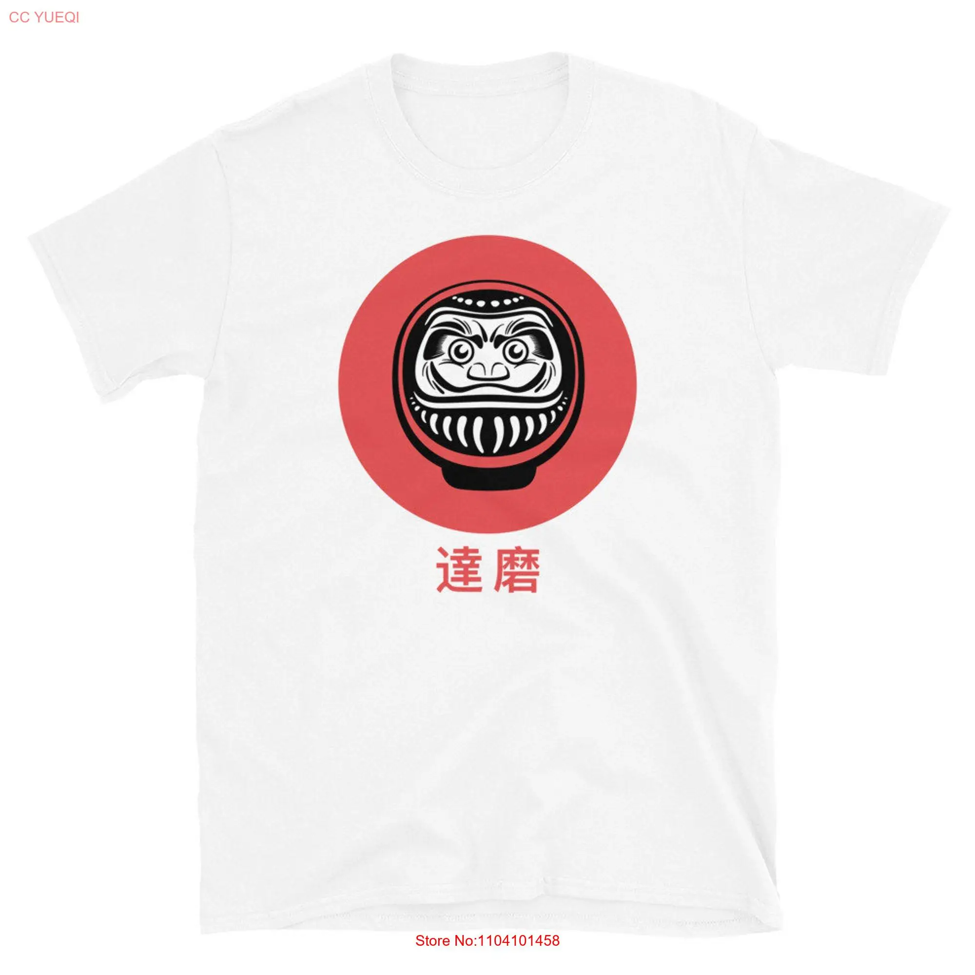 Daruma T Shirt Japanese Zen Buddhism Lucky Buddhist  long or short sleeves