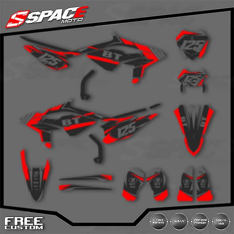 

SPACE Custom Motorcycle Graphics Background Decal for Beta 250 300 RR 2023 2024 2025 23-25 Enduro Stickers Kits 02