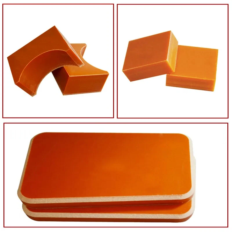 Imagem -03 - Placa de Baquelite Espessa Laranja Placa de Resina Fenólica Isolante Folhas de Baquelite Antiestática Resistência a Altas Temperaturas 120 mm