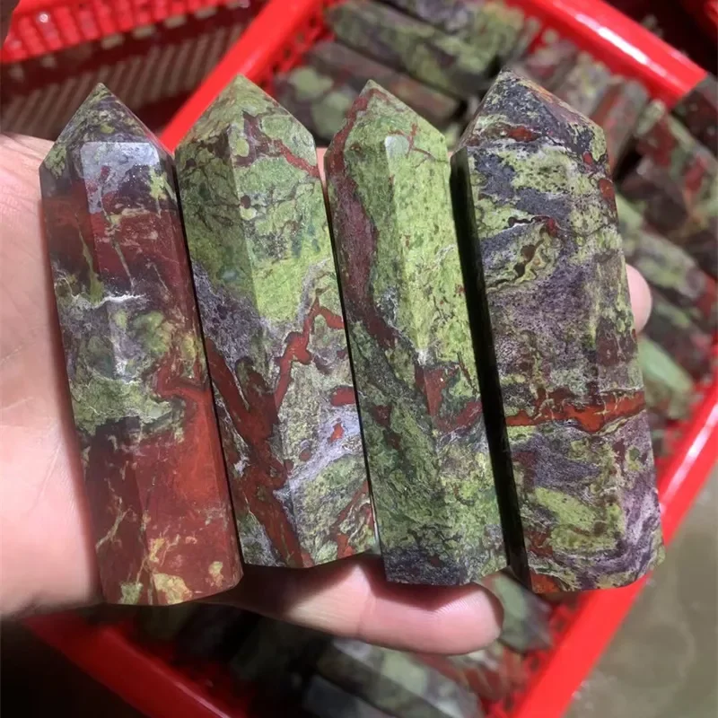 Wholesale Natural High Quality Dragon Blood Stone Points Quartz Crystal Point For Decoration