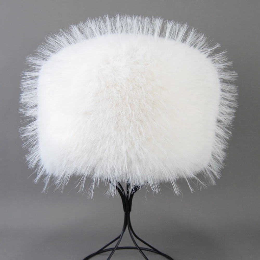 Autumn and Winter 2024 New Women\'s Fashion False Raccoon Fur Cap Russian False Fur Hat False Raccoon Fur Hats Dome Mongolian Hat