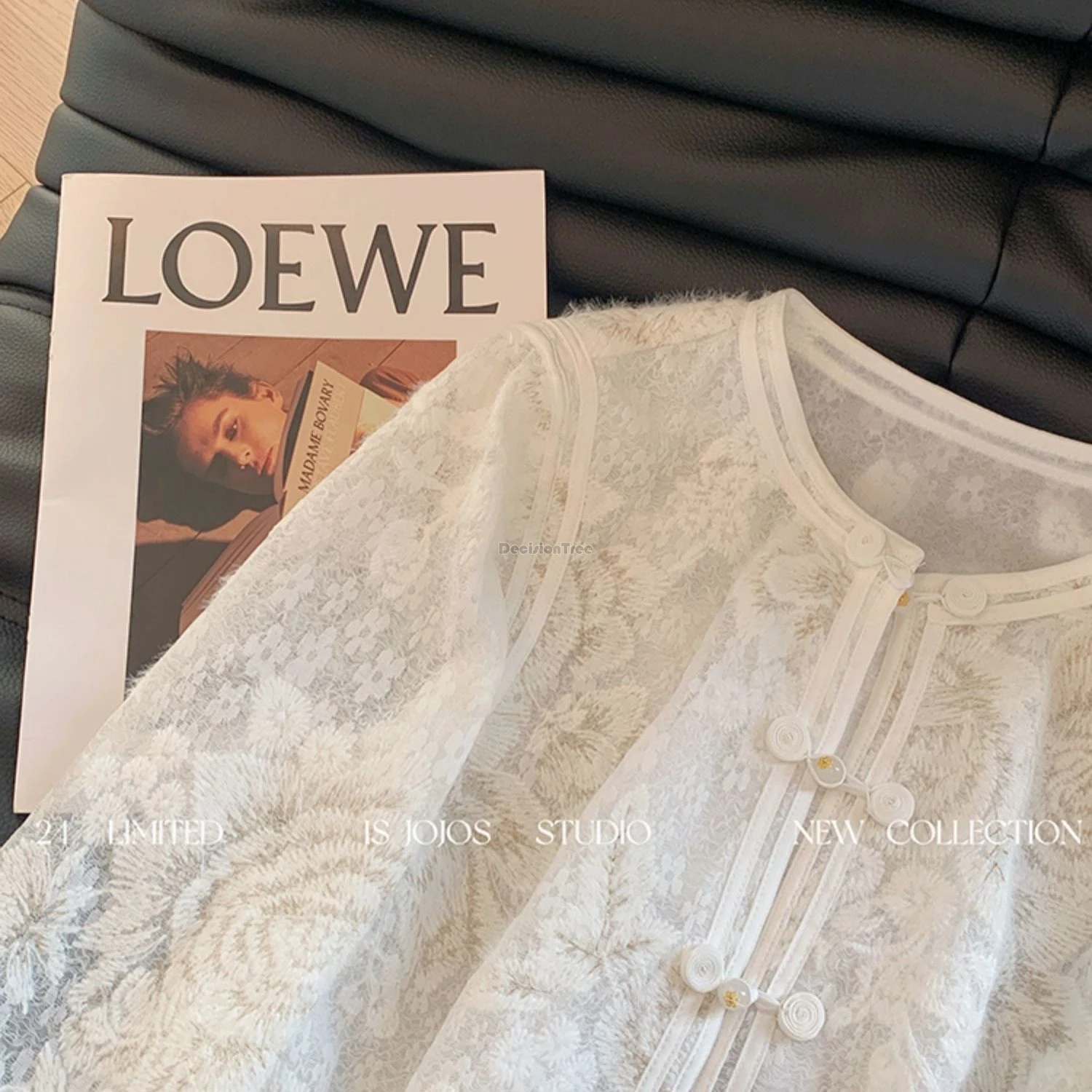 2025 الصينية تحسين الدانتيل الجوف خارج تصميم قميص ربيع جديد ريترو شيونغسام مشبك جديد طويل الأكمام فضفاضة الرجعية تانغ دعوى أعلى #2