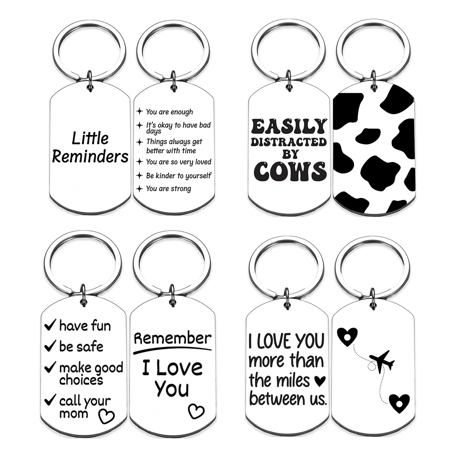 

Classic Stainless Steel Keychains For Women & Men Christmas Birthday Gifts For Mom, Bonus Mom, Aunt, Sister, Dad Dropshipping