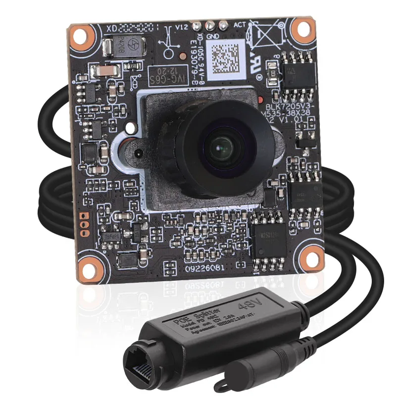 

5MP Mini POE IP HD Camera Module Imx335 Sensor 5mm 60Degree No Distortion Blacklight 0.0001Lux H.264/H.265+ NVR Data Storage