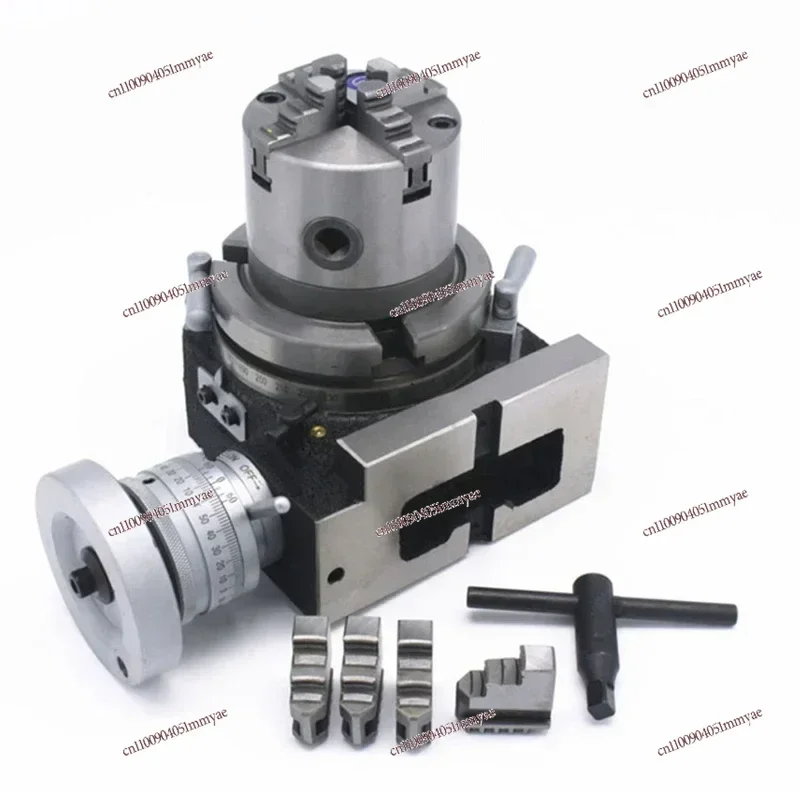 

4/6 inche Three-jaw Chuck Milling mahine Indexing Head Rotary Table Universal Indexing Plate Rotating Vertical Horizontal