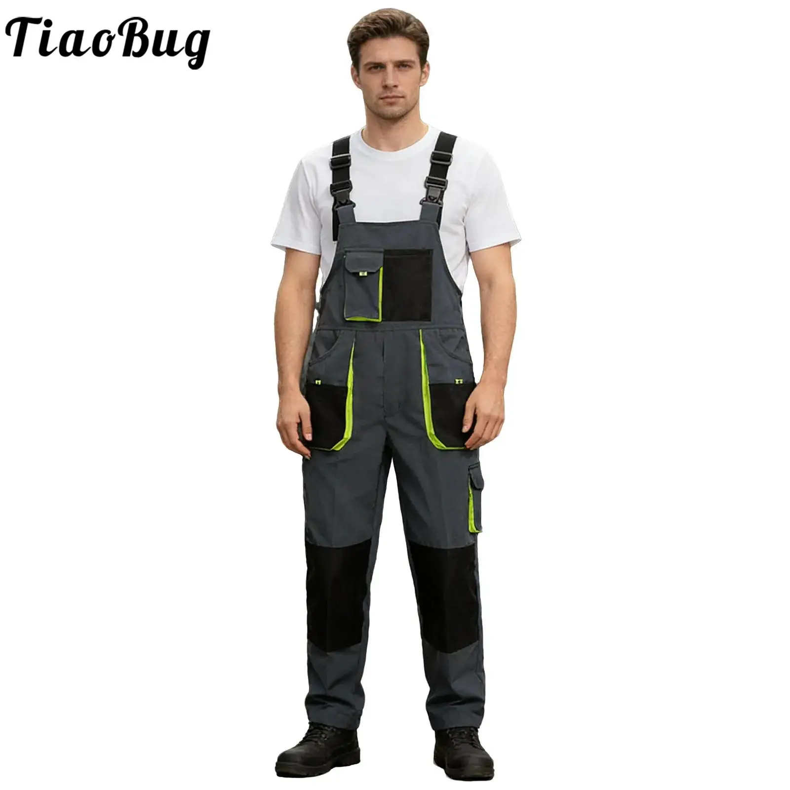 men-daily-work-wear-resistant-bib-overalls-workwear-adjustable-straps-elastic-back-waist-color-block-jumpsuit-with-multi-pocket