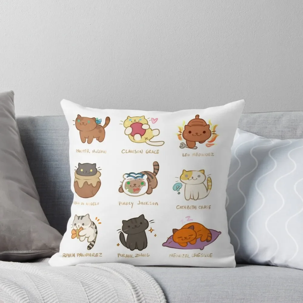 

Purrcy Jackson Throw Pillow ornamental pillows pillow pillowcase