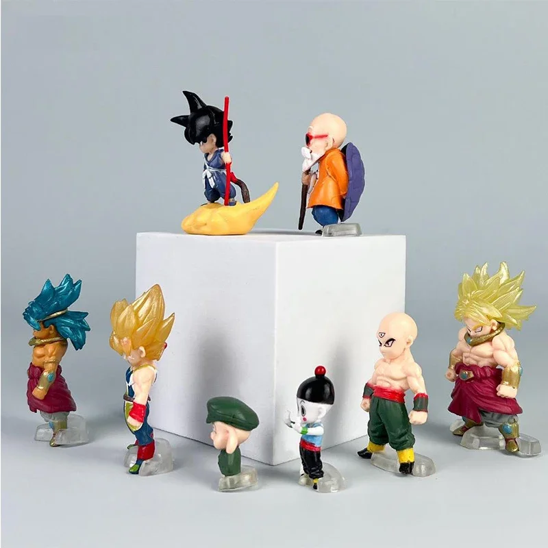 Dragon Ball 8 pz/set personaggi su nuvole di somersault PVC Action Figure Model Collection Toy 3-7cm