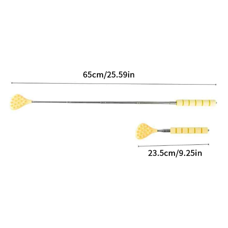 Extendable Cactus Back Scratcher With 2 Size Spikes Retractable One-Hand Itch Stick For Men & Women Portable Point Massage Stick