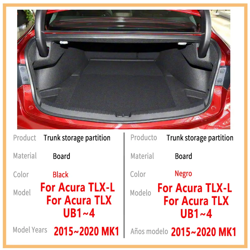 For Acura TLX-L UB1~4 2015~2020 MK1 Thickening Trunk Storage Partition Multifunction Storage Auto Interior Parts Car Accessorie